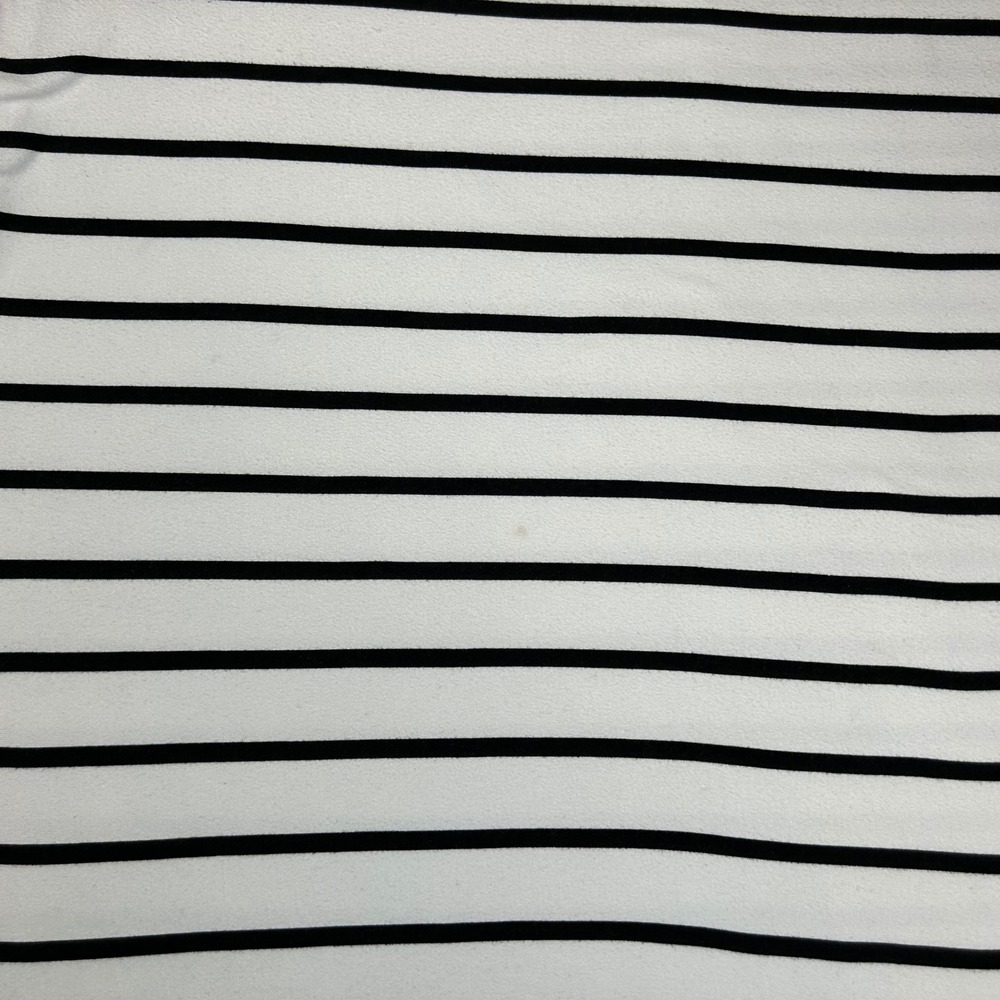 Chic Soul Womens XL Striped Short Sleeve Top Pink Trim Black White - Picture 5 of 7